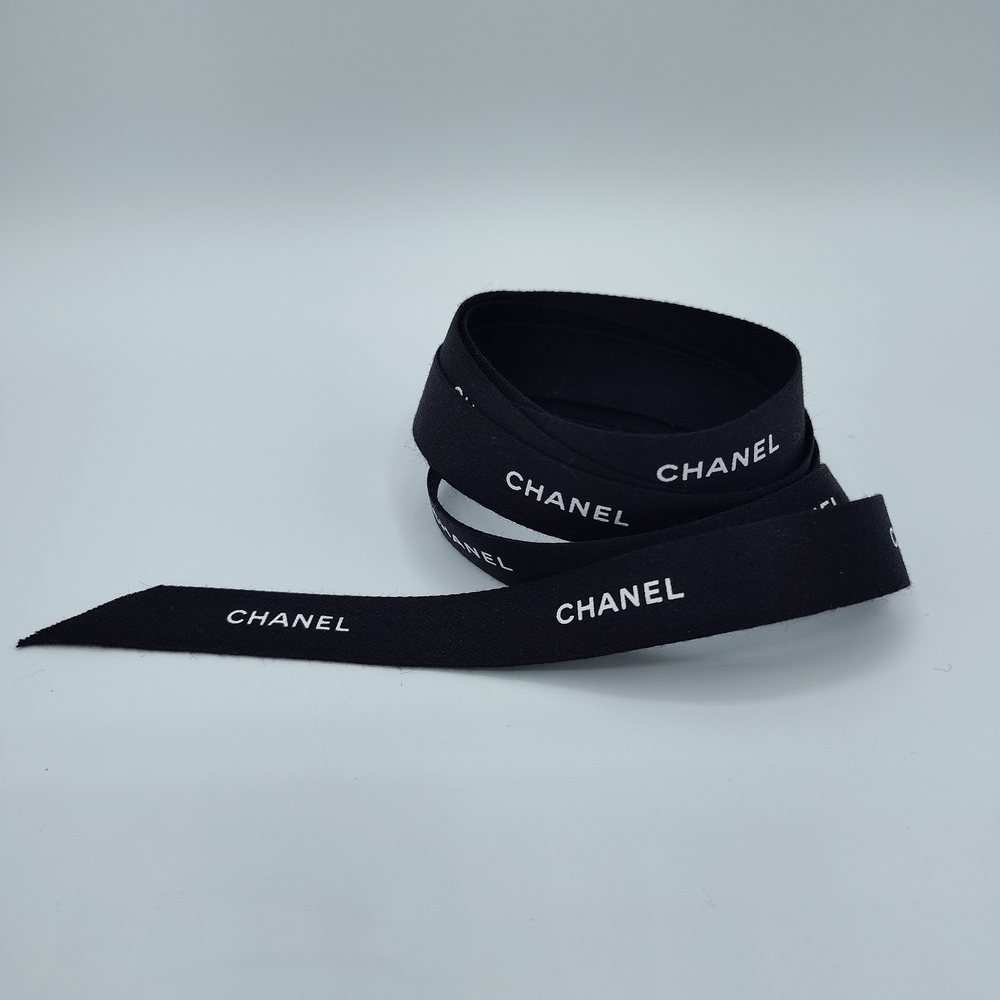 CHANEL Black & White Ribbon Lot Over 2 Yards Each Luxury Boutique Packaging NEW - Picture 6 of 6